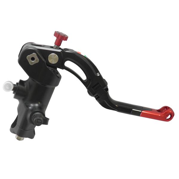 Accossato black radial brake master cylinder PRS 16x17-18-19 medium red lever revolution