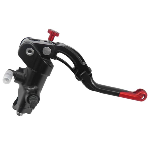 Accossato black radial brake master cylinder 19x19 medium red lever revolution