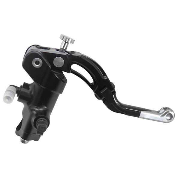 Accossato black radial brake master cylinder 19x19 short silver lever revolution