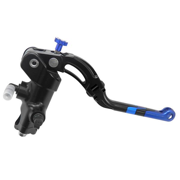 Accossato black radial brake master cylinder 16x16 long blue lever revolution