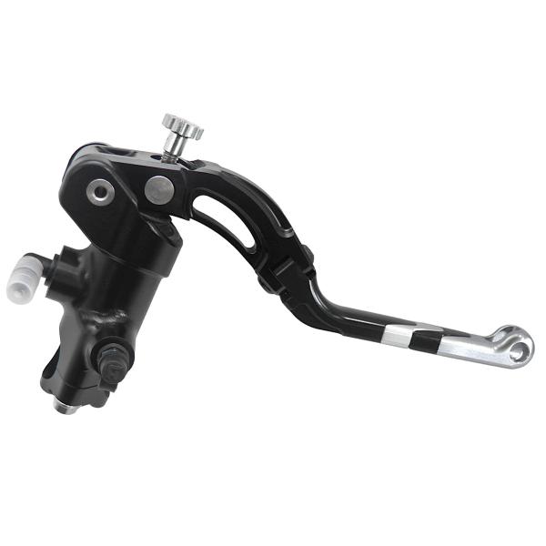 Accossato black radial brake master cylinder 16x16 long silver lever revolution