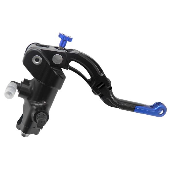 Accossato black radial brake master cylinder 16x18 short blue lever revolution