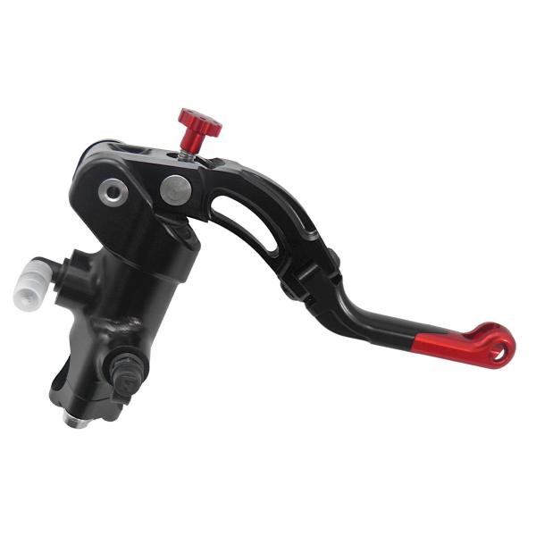 Accossato black radial brake master cylinder 16x18 short red lever revolution