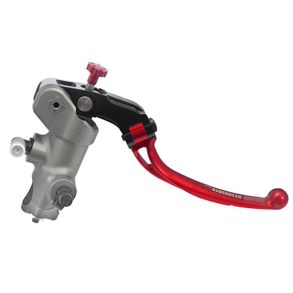 Pompa freno radiale Accossato PRS 17x17-18-19 leva lunga rossa snodata