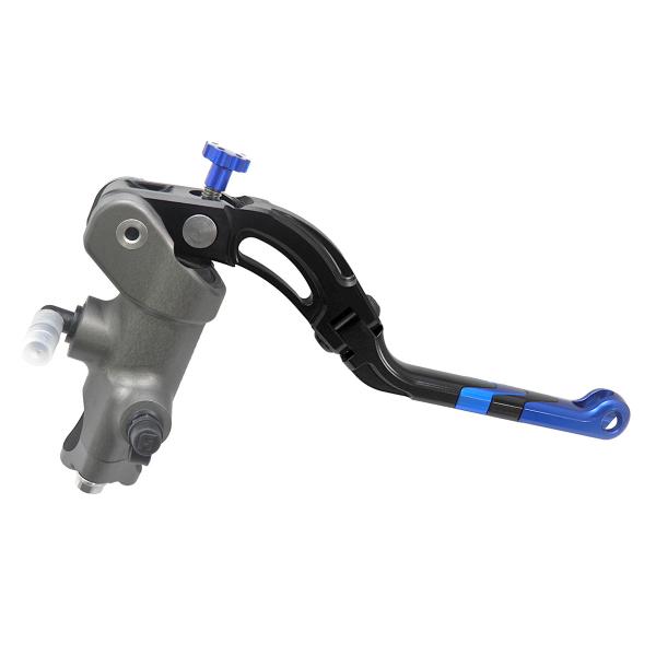Pompa freno radiale Accossato CNC 19x18 leva lunga blu revolution
