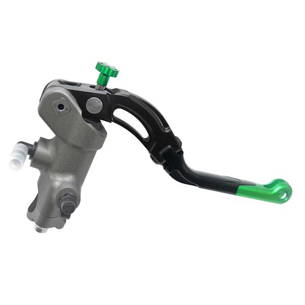Pompa freno radiale Accossato CNC PRS 19x17-18-19 leva media verde revolution