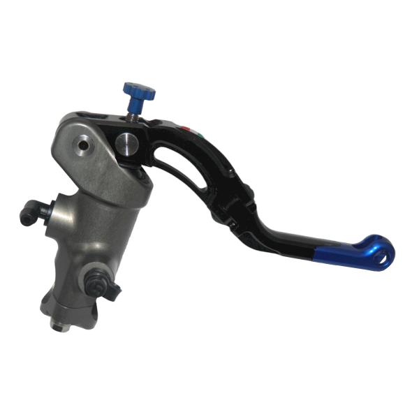 Pompa freno radiale Accossato CNC 16x18 leva corta blu revolution