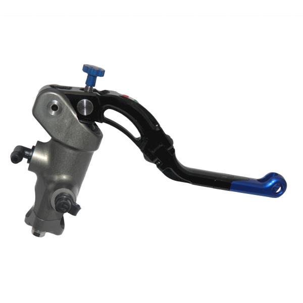 Pompa freno radiale Accossato CNC 16x18 leva media blu revolution