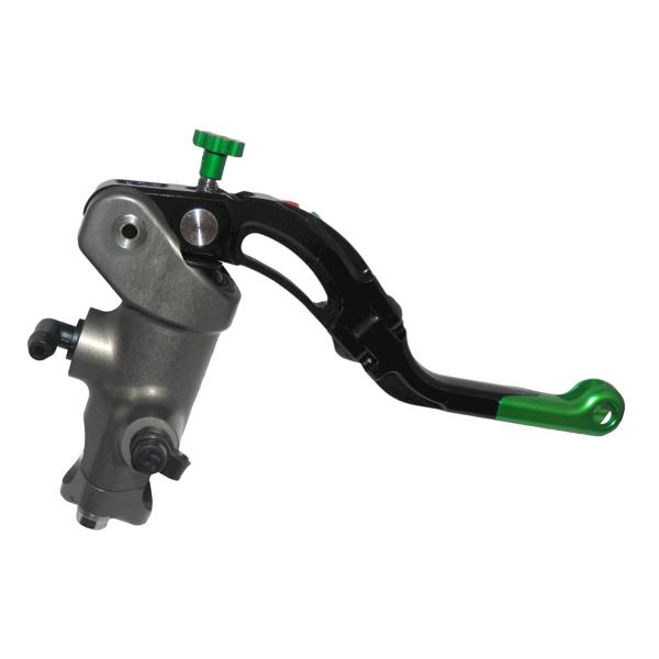 Pompa freno radiale Accossato CNC 16x18 leva corta verde revolution