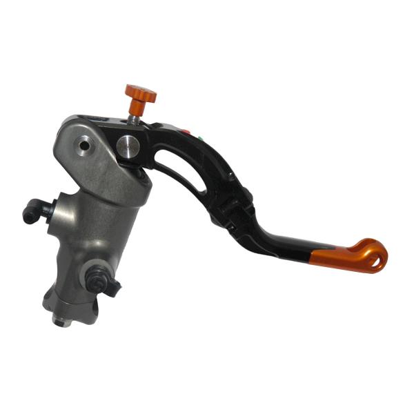 Pompa freno radiale Accossato CNC 16x18 leva corta arancione revolution