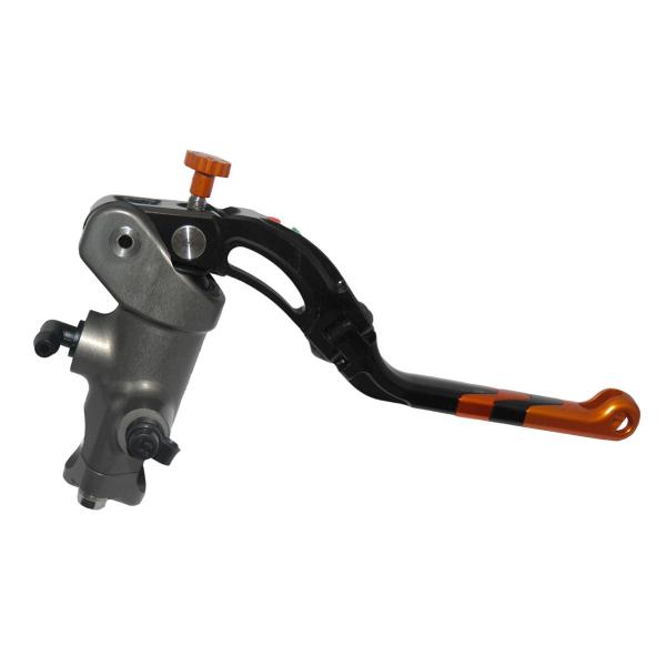 Pompa freno radiale Accossato CNC 16x18 leva lunga arancione revolution