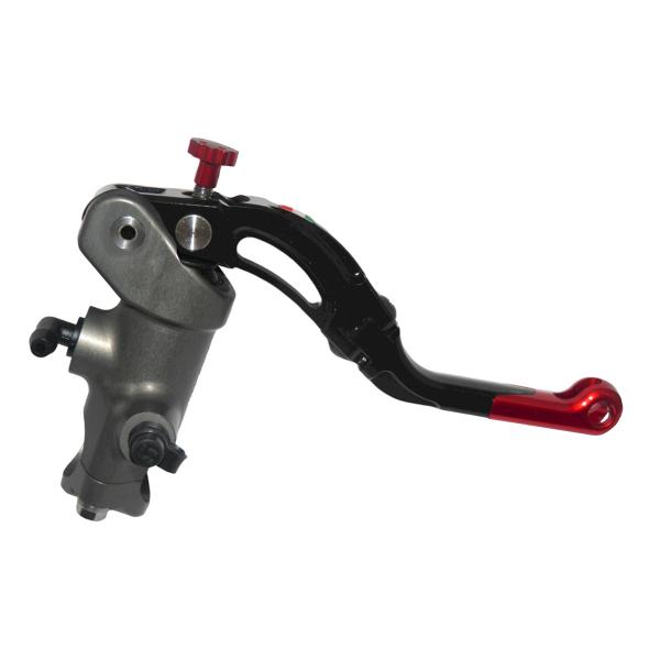 Pompa freno radiale Accossato CNC 16x18 leva corta rossa revolution