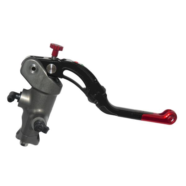 Pompa freno radiale Accossato CNC 16x18 leva media rossa revolution