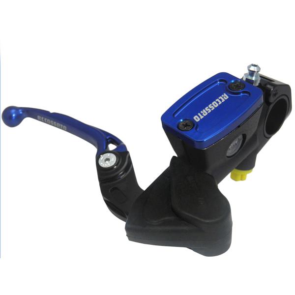 Accossato radial brake master cylinder 10,5mm integrated tank blue folding lever