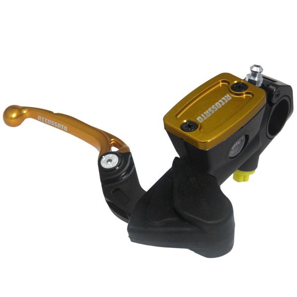 Accossato radial brake master cylinder 10,5mm integrated tank gold folding lever