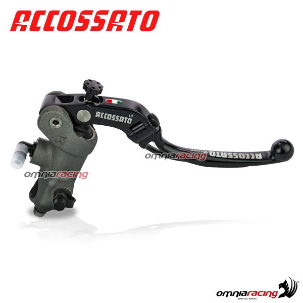 Forged radial brake master cylinder Accossato with articulated long lever 19X18 two discs system