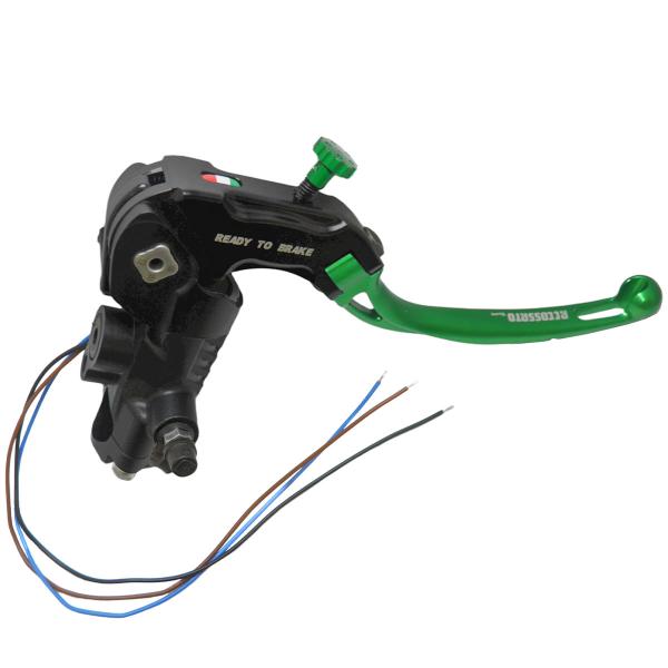 Pompa freno radiale Accossato Ready To Brake PRS 16x17-18-19 leva lunga verde snodata RST