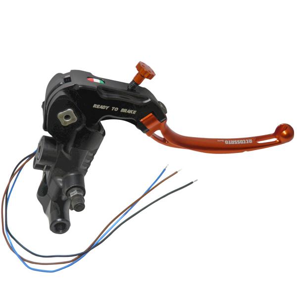 Accossato radial brake master cylinder 16x17-18-19 Ready To Brake long orange folding lever RST M10