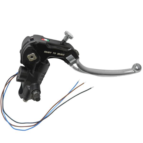 Pompa freno radiale Accossato Ready To Brake PRS 16x17-18-19 leva lunga argento snodata RST