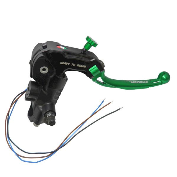 Pompa freno radiale Accossato Ready To Brake 19x18 leva corta verde snodata RST