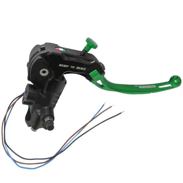 Pompa freno radiale Accossato Ready To Brake 19x18 leva lunga verde snodata RST