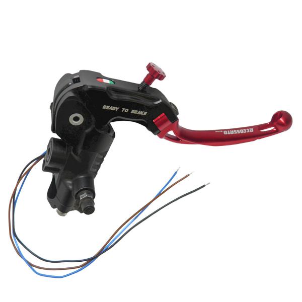 Pompa freno radiale Accossato Ready To Brake 19x18 leva corta rossa snodata RST