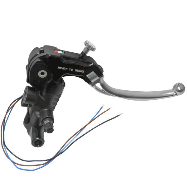 Pompa freno radiale Accossato Ready To Brake 19x19 leva lunga argento snodata RST M10