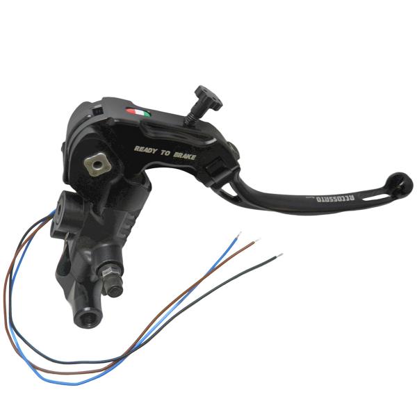 Accossato radial brake master cylinder 17x17-18-19 Ready To Brake long black folding lever RST M8