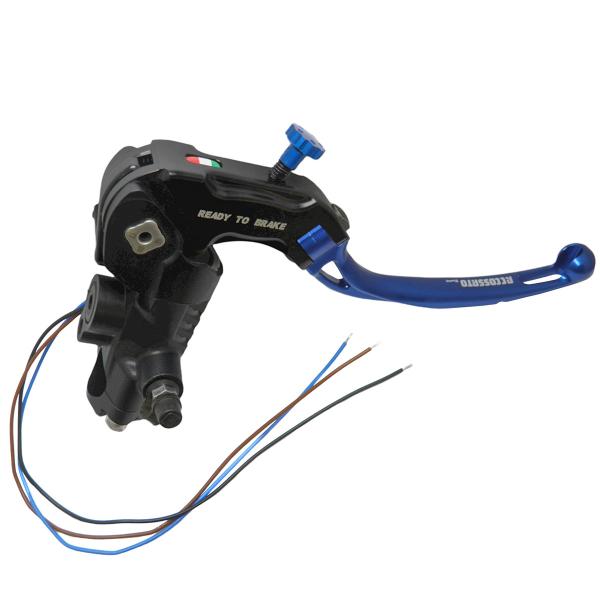 Pompa freno radiale Accossato Ready To Brake PRS 14x17-18-19 leva lunga blu snodata RST