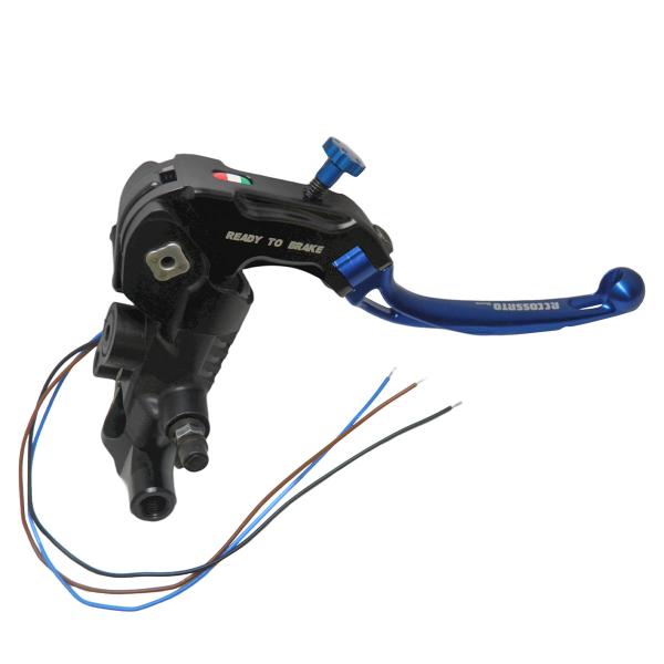 Accossato radial brake master cylinder 15x17-18-19 Ready To Brake short blue folding lever RST M8
