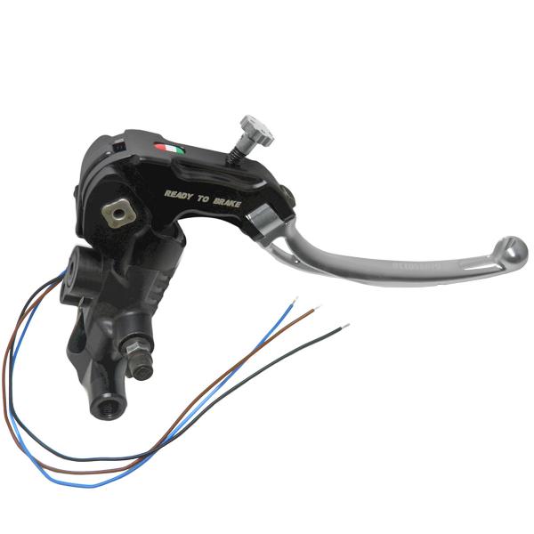 Accossato radial brake master cylinder 15x17-18-19 Ready To Brake long silver folding lever RST M10