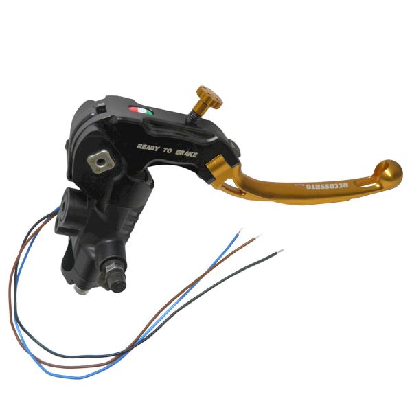 Pompa freno radiale Accossato Ready To Brake PRS 15x17-18-19 leva corta oro snodata RST