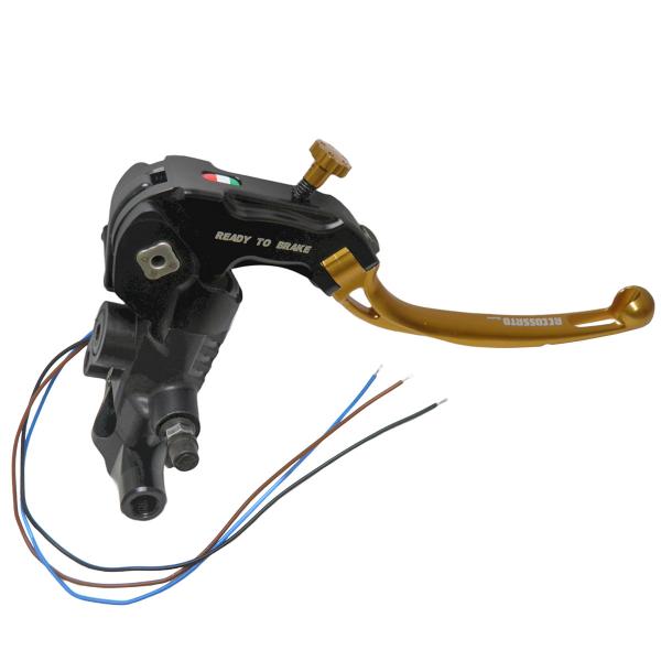 Pompa freno radiale Accossato Ready To Brake PRS 15x17-18-19 leva lunga oro snodata RST M8