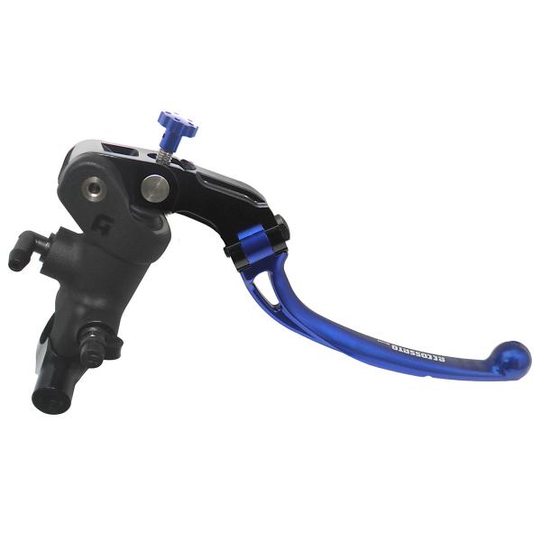 Accossato black radial brake master cylinder 1 Inch 19x18 long blue folding lever