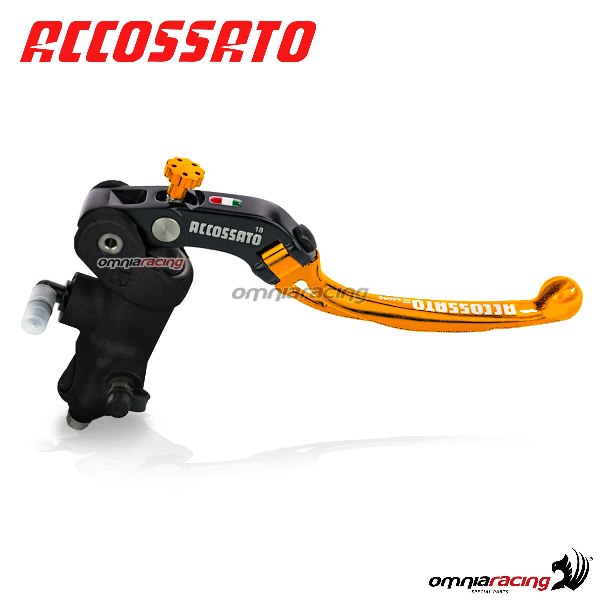Brake Master Cylinder Accossato Black Edition 19X18 Folding Long Lever