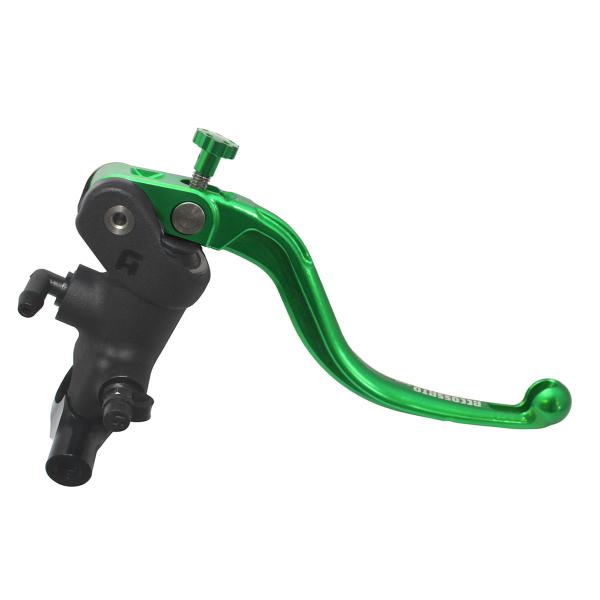 Accossato black radial brake master cylinder 1 Inch 19x18 short green fixed lever RST