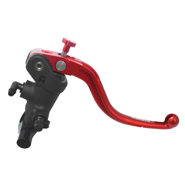 Accossato black radial brake master cylinder 1 Inch 19x18 short red fixed lever RST