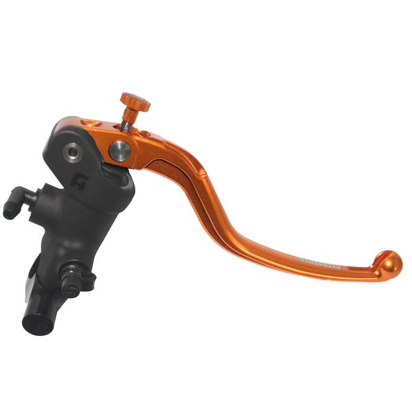 Accossato black radial brake master cylinder 1 Inch 19x20 long orange fixed lever RST