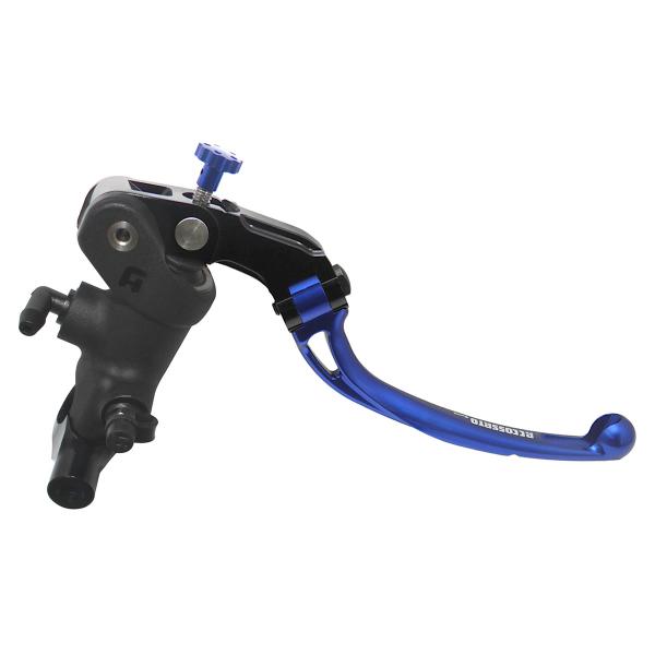 Accossato black radial brake master cylinder 1 Inch 19x20 long blue folding lever RST