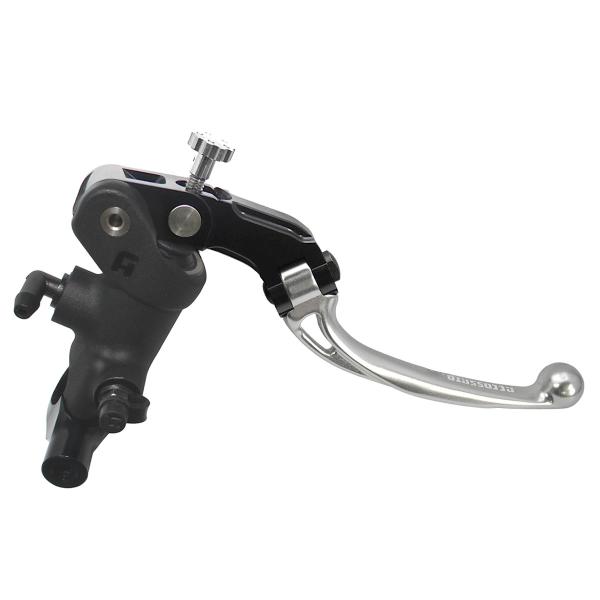 Accossato black radial brake master cylinder 1 Inch 19x20 short silver folding lever
