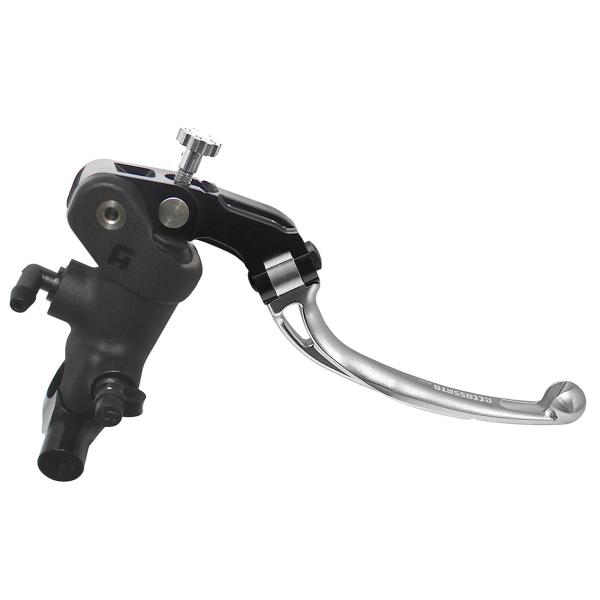 Accossato black radial brake master cylinder 1 Inch 19x20 long silver folding lever RST