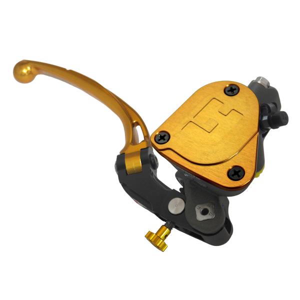 Pompa freno radiale Accossato vaschetta integrata PRS 19x17-18-19 leva lunga oro snodata