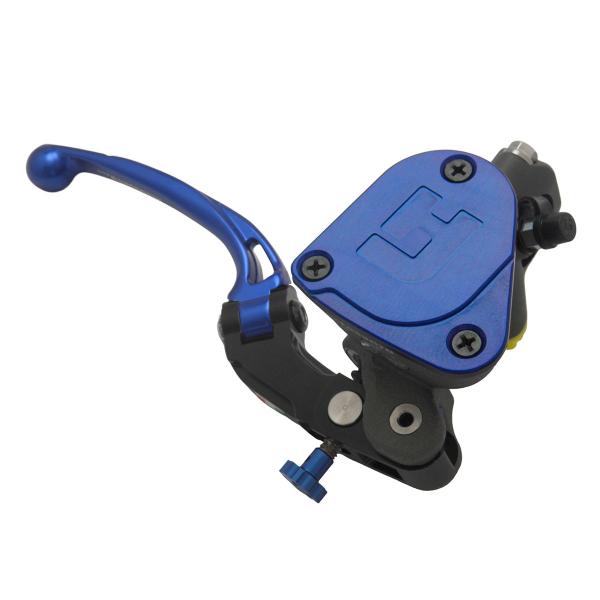 Accossato radial brake master cylinder 16x18 integrated tank short blue folding lever