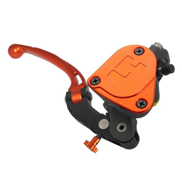 Accossato radial brake master cylinder 16x18 integrated tank short orange folding lever