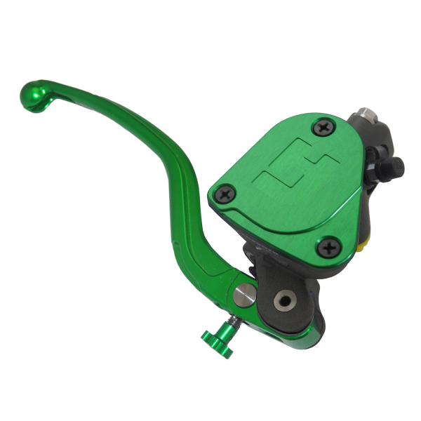 Pompa freno radiale Accossato vaschetta integrata 19x20 leva lunga verde fissa RST