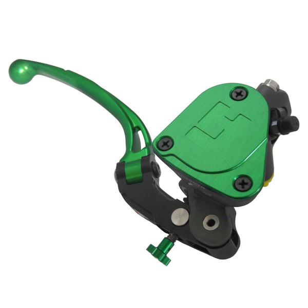 Accossato radial brake master cylinder 16x16 integrated tank long green folding lever