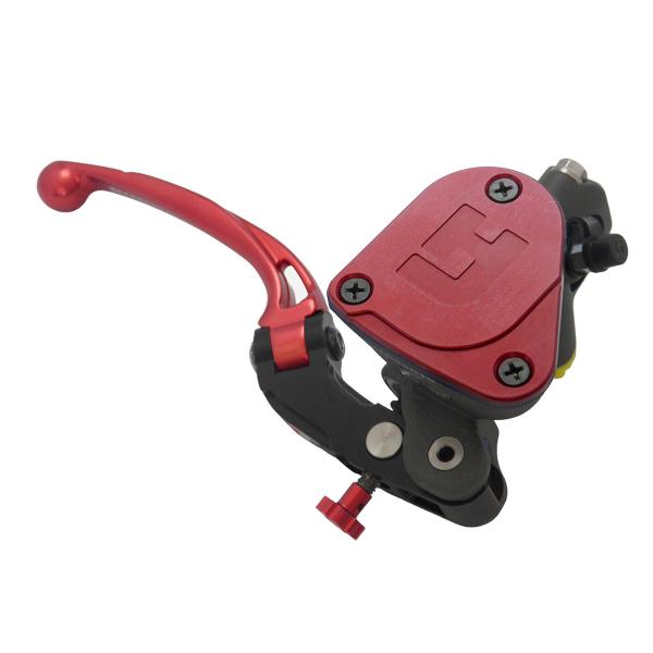 Accossato radial brake master cylinder 16x16 integrated tank short red folding lever