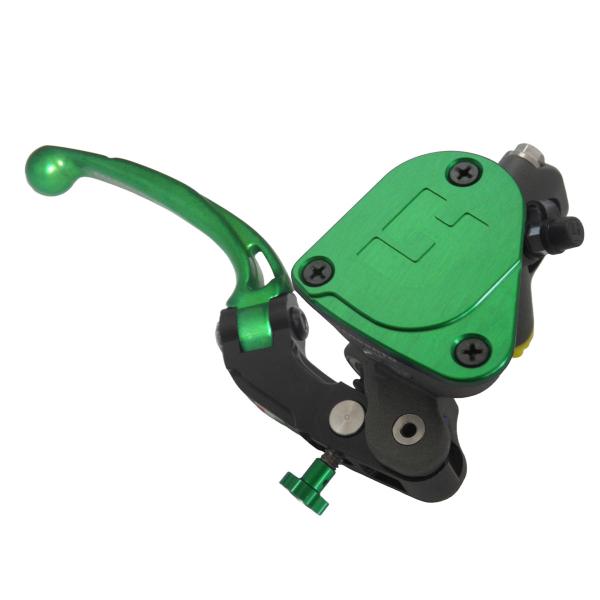 Pompa freno radiale Accossato vaschetta integrata 19x19 leva corta verde snodata