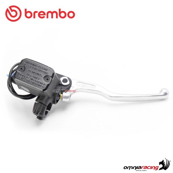 Brembo axial front brake master cylinder PS16 silver lever with integrated fluid reservoir
