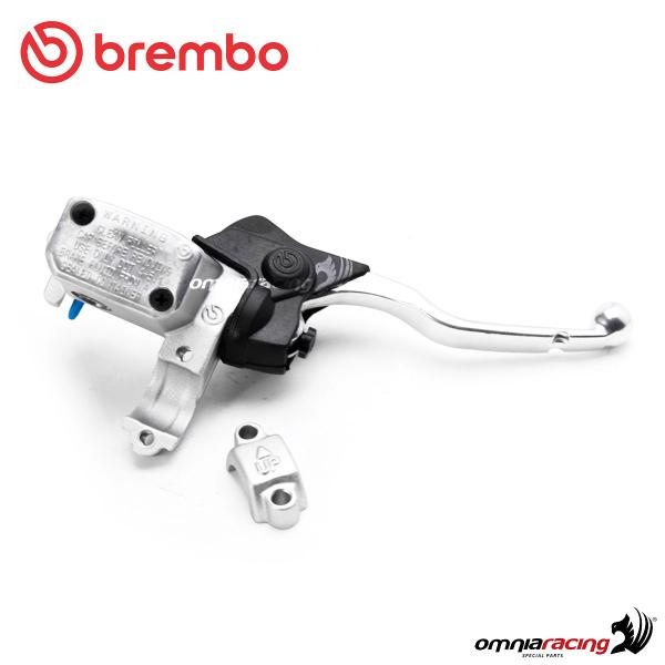 Pompa freno assiale Brembo anteriore PS9 mm corpo e leva argento con serbatoio integrato